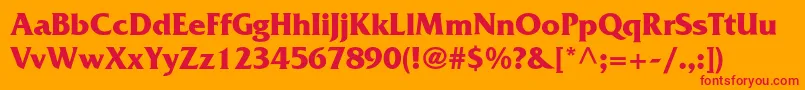 AgfriquercBold Font – Red Fonts on Orange Background