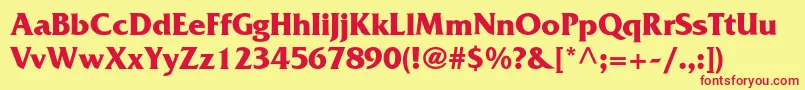 AgfriquercBold Font – Red Fonts on Yellow Background