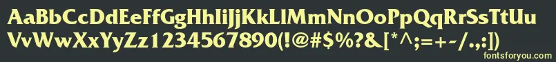 AgfriquercBold Font – Yellow Fonts on Black Background
