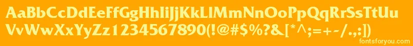 fuente AgfriquercBold – Fuentes Amarillas Sobre Fondo Naranja