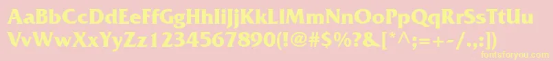 AgfriquercBold Font – Yellow Fonts on Pink Background