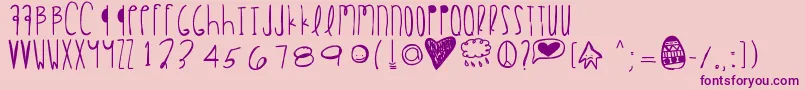 Happyeaster Font – Purple Fonts on Pink Background