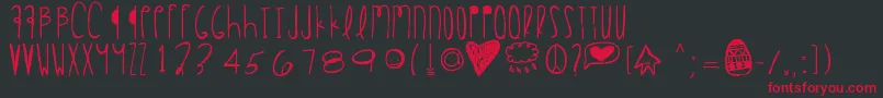 Happyeaster Font – Red Fonts on Black Background