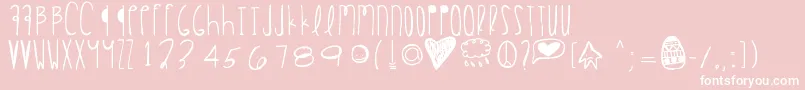 Happyeaster Font – White Fonts on Pink Background
