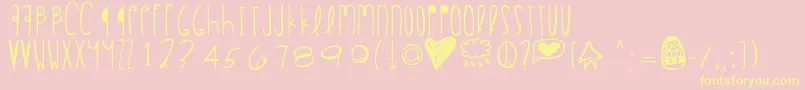Happyeaster Font – Yellow Fonts on Pink Background
