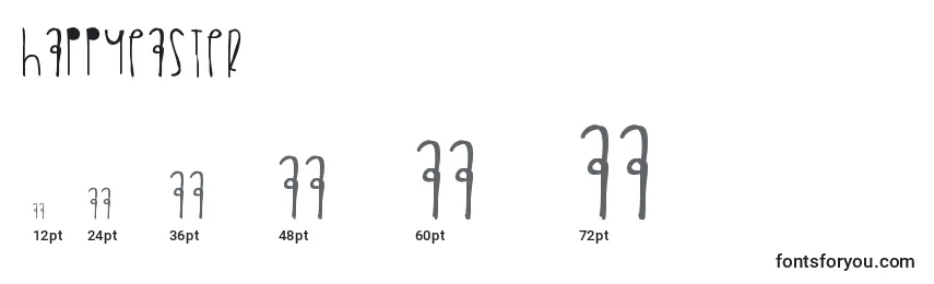 Happyeaster Font Sizes