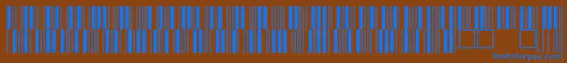 Czcionka V100024 – niebieskie czcionki na brązowym tle