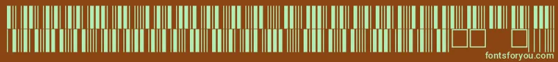 Czcionka V100024 – zielone czcionki na brązowym tle