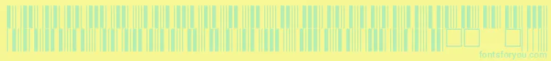 V100024 Font – Green Fonts on Yellow Background