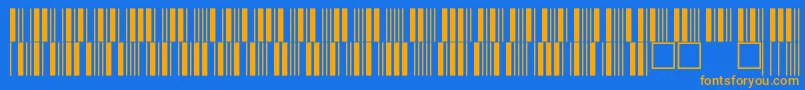 V100024 Font – Orange Fonts on Blue Background