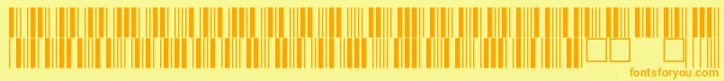 V100024 Font – Orange Fonts on Yellow Background