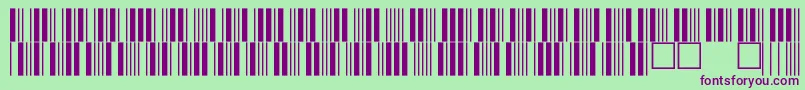 V100024 Font – Purple Fonts on Green Background