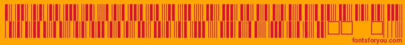 V100024 Font – Red Fonts on Orange Background