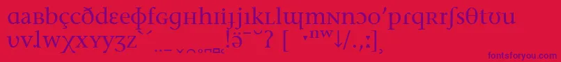 StoneSerifPhoneticIpa Font – Purple Fonts on Red Background