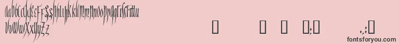 Fonte RanegundTM – fontes pretas em um fundo rosa