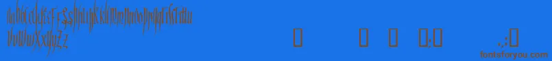 RanegundTM Font – Brown Fonts on Blue Background