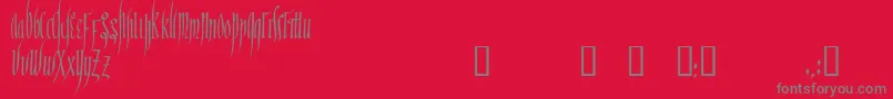 RanegundTM-Schriftart – Graue Schriften auf rotem Hintergrund