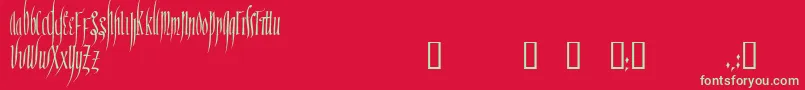 RanegundTM Font – Green Fonts on Red Background
