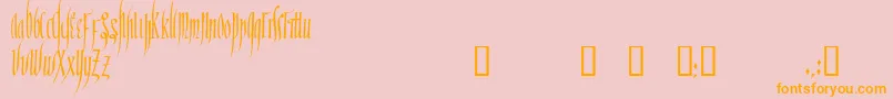 RanegundTM Font – Orange Fonts on Pink Background