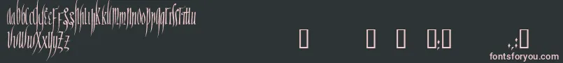 Шрифт RanegundTM – розовые шрифты на чёрном фоне