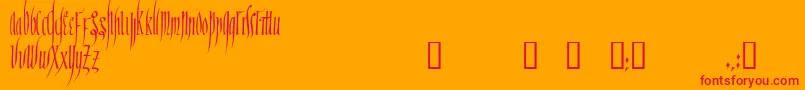 RanegundTM Font – Red Fonts on Orange Background