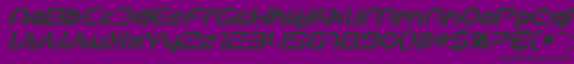 Шрифт SfPlanetaryOrbiterBoldItalic – чёрные шрифты на фиолетовом фоне