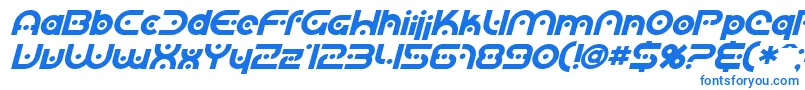 Czcionka SfPlanetaryOrbiterBoldItalic – niebieskie czcionki