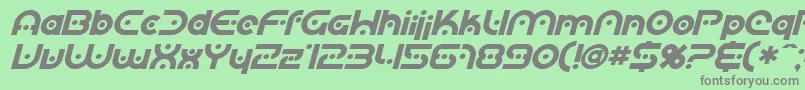 SfPlanetaryOrbiterBoldItalic Font – Gray Fonts on Green Background