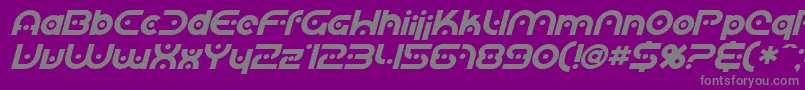 SfPlanetaryOrbiterBoldItalic Font – Gray Fonts on Purple Background