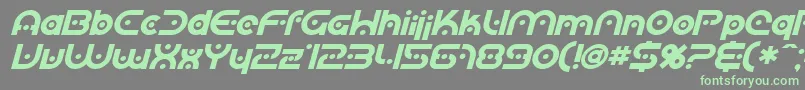 Шрифт SfPlanetaryOrbiterBoldItalic – зелёные шрифты на сером фоне