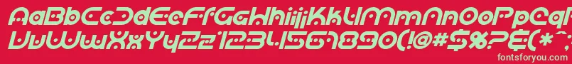 Шрифт SfPlanetaryOrbiterBoldItalic – зелёные шрифты на красном фоне