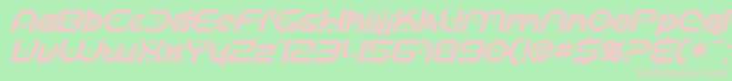 SfPlanetaryOrbiterBoldItalic Font – Pink Fonts on Green Background