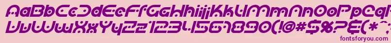 SfPlanetaryOrbiterBoldItalic Font – Purple Fonts on Pink Background