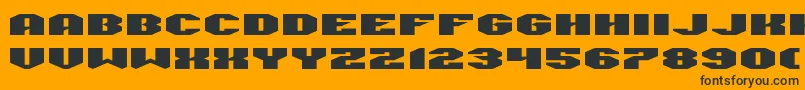 ManFlu Font – Black Fonts on Orange Background