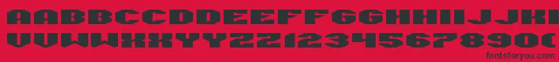 ManFlu Font – Black Fonts on Red Background