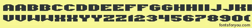 ManFlu Font – Black Fonts on Yellow Background