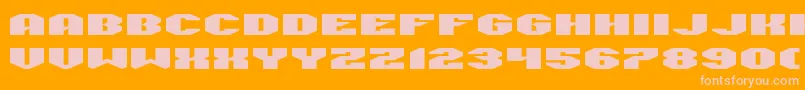 Czcionka ManFlu – różowe czcionki na pomarańczowym tle