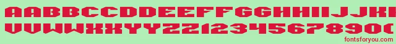 ManFlu Font – Red Fonts on Green Background