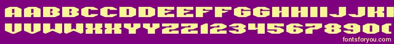 ManFlu Font – Yellow Fonts on Purple Background