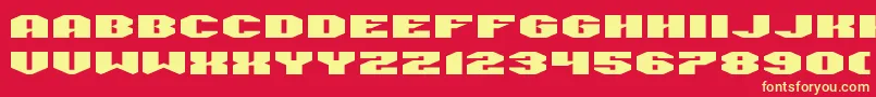 ManFlu Font – Yellow Fonts on Red Background