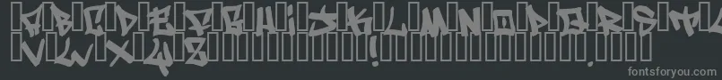 フォントWritersBold – 黒い背景に灰色の文字