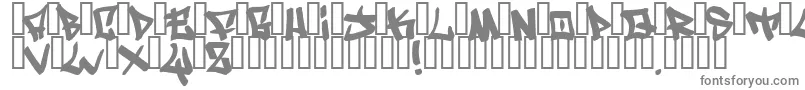 WritersBold-fontti – harmaat kirjasimet valkoisella taustalla