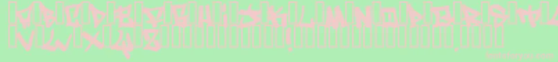 WritersBold Font – Pink Fonts on Green Background