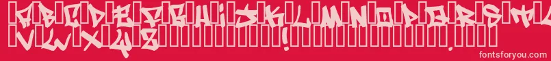 WritersBold Font – Pink Fonts on Red Background