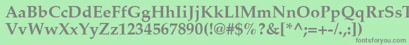 フォントCriteriaSsiBold – 緑の背景に灰色の文字