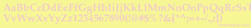 CriteriaSsiBold Font – Pink Fonts on Yellow Background