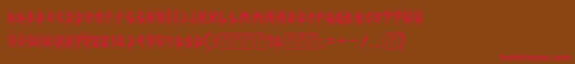 MbThinWorms Font – Red Fonts on Brown Background