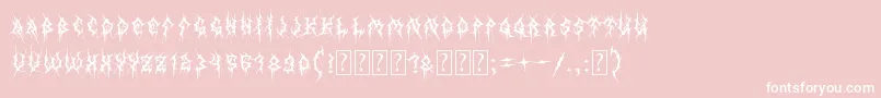 MbThinWorms Font – White Fonts on Pink Background