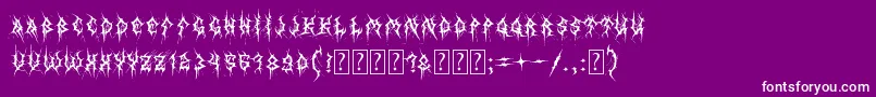 MbThinWorms Font – White Fonts on Purple Background