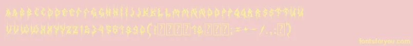 MbThinWorms Font – Yellow Fonts on Pink Background